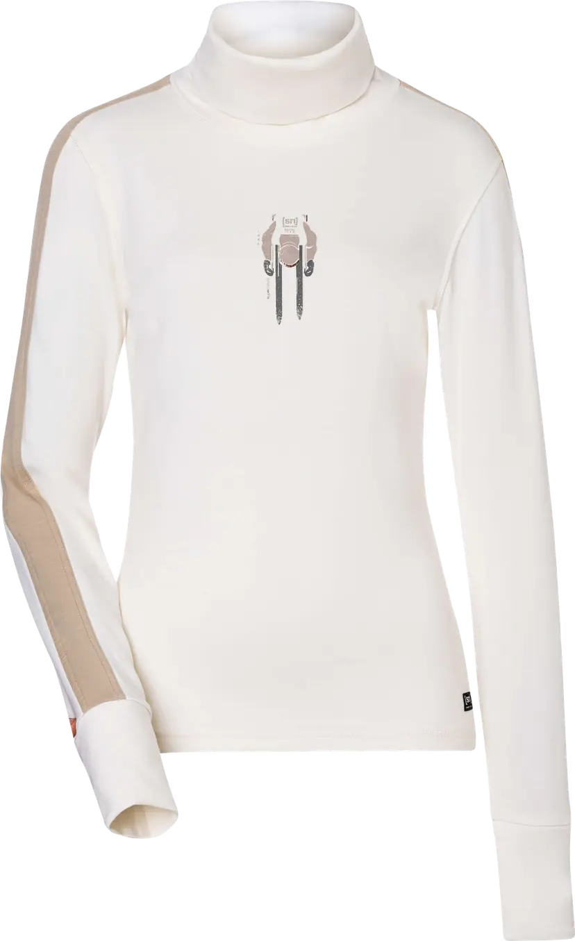 Super.Natural super.natural Women´s Racing Team Roll Neck Fresh White/w. Pepper/various