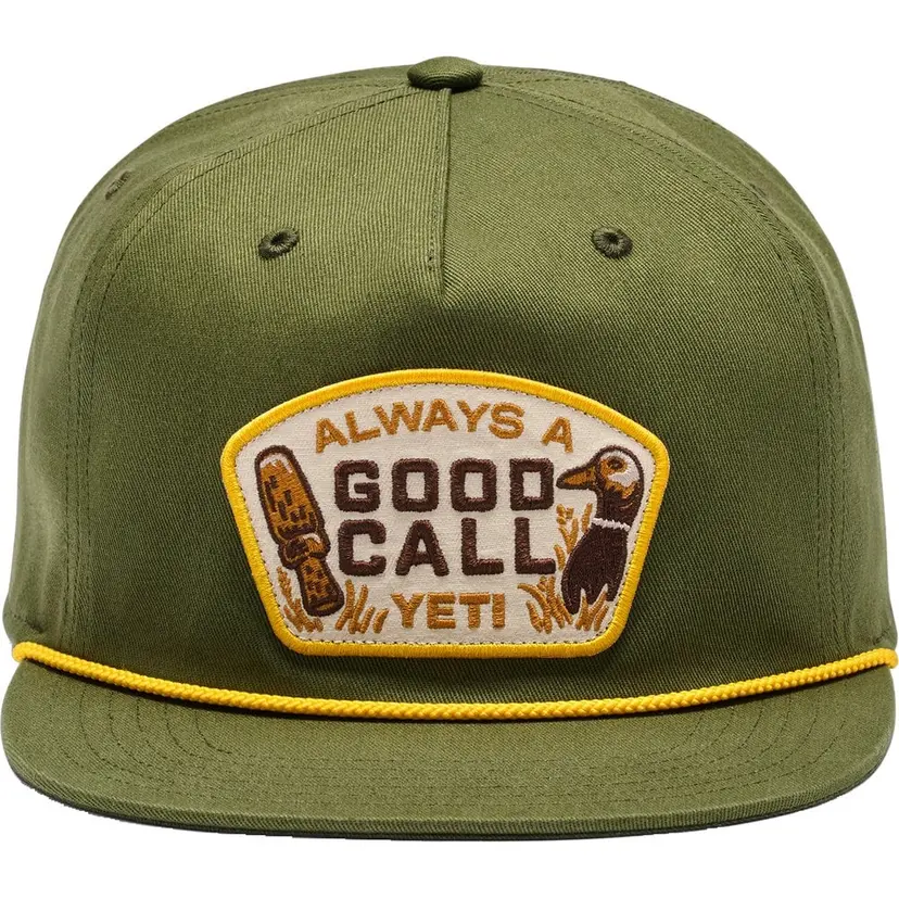 Yeti Yeti Good Call Flat Brim Rope Hat Dark Green