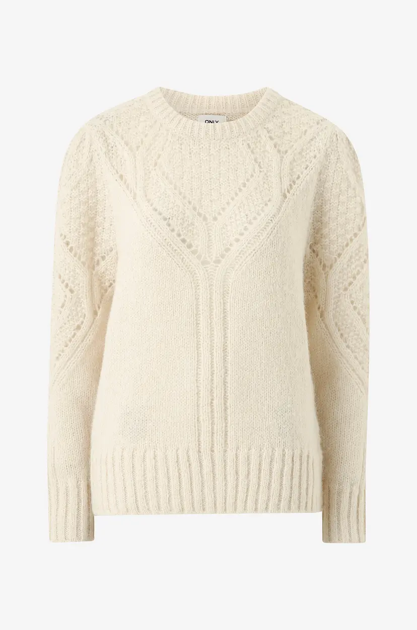 ONLY Genser onlAlicia Life LS Detail Oneck CC - Beige