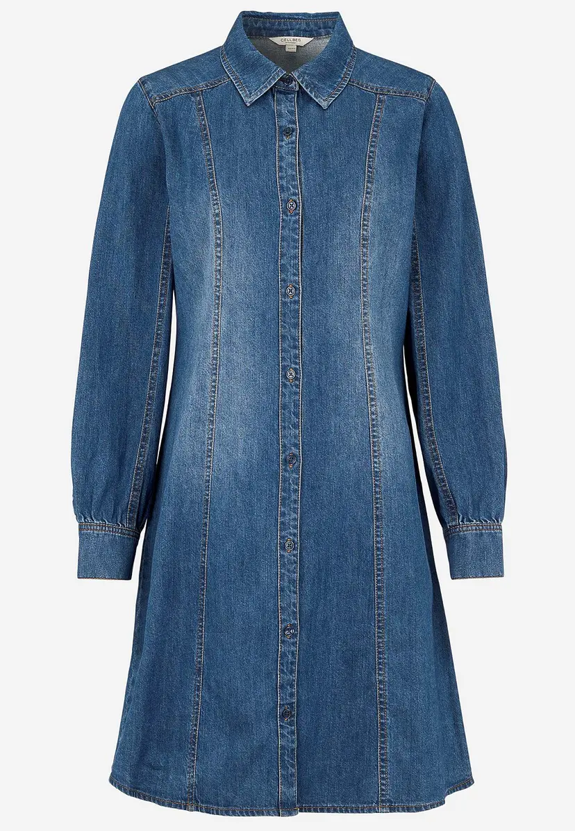 Cellbes of Sweden Denimkjole med figursømmer