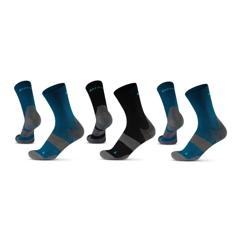 Gococo Technical Cushion High Wool Regnbåge Svart/Petroleum/Petroleum - 42-44