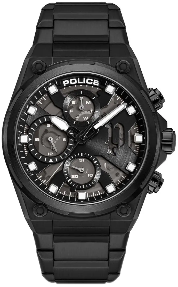 Police Police Herreklokke PEWGK2239106 Airflow Sort/Stål Ø43 mm