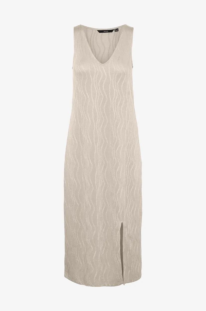 Vero Moda Kjole vmEllie SL Calf Dress Jrs GA - Beige