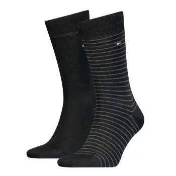Tommy Hilfiger Tommy Hilfiger Strømper 2P Men Sock Stripe Svart Str 47/49 Herre