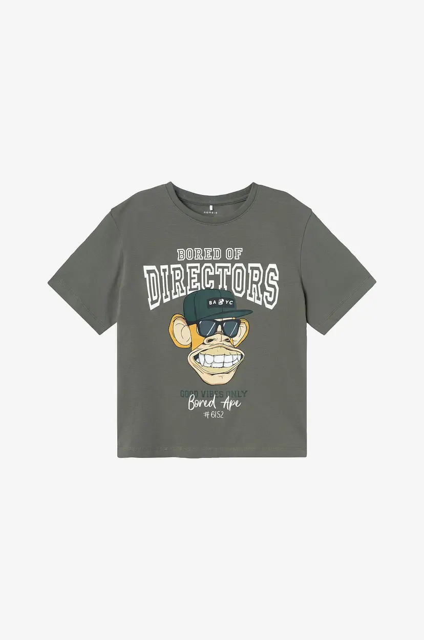 NAME IT T-skjorte nkmAros Boredofd SS Nreg Top Box SK - Grønn