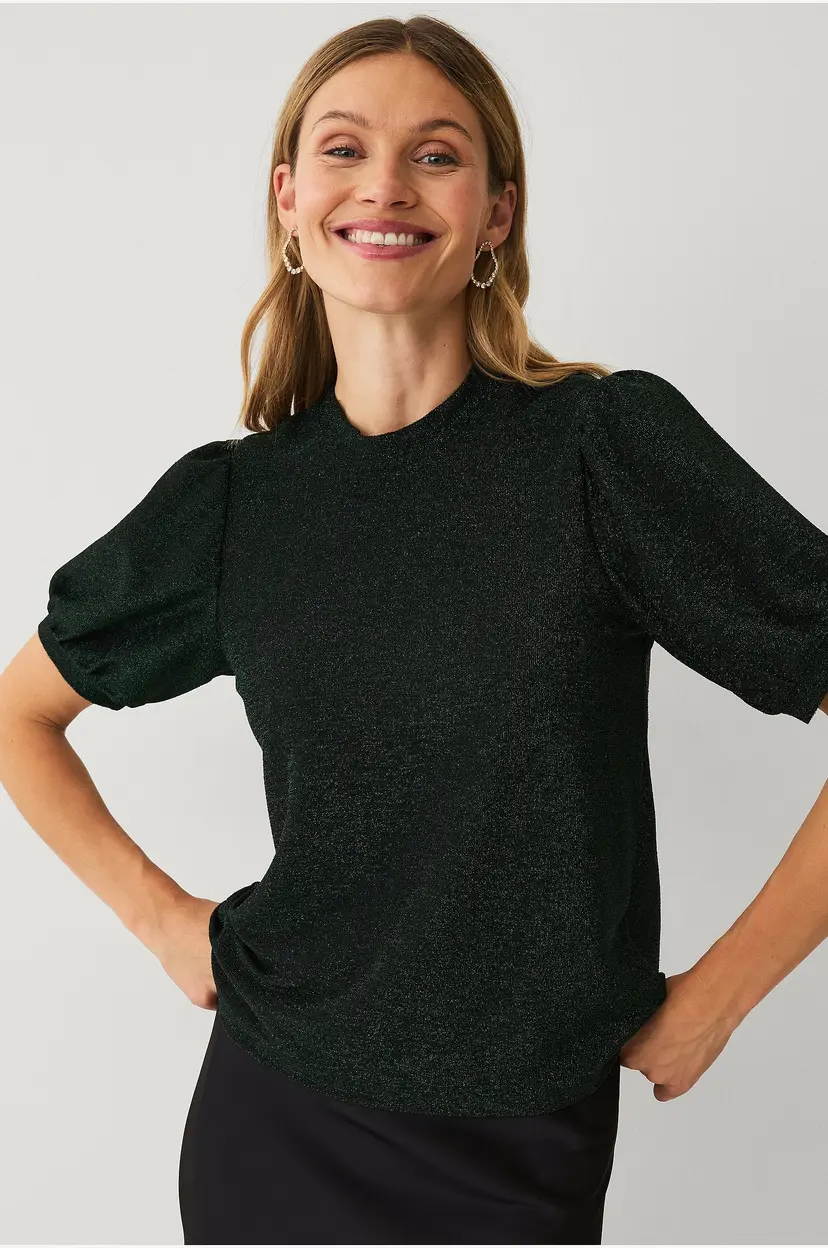 Ellos Collection Glitrende topp - Grønn