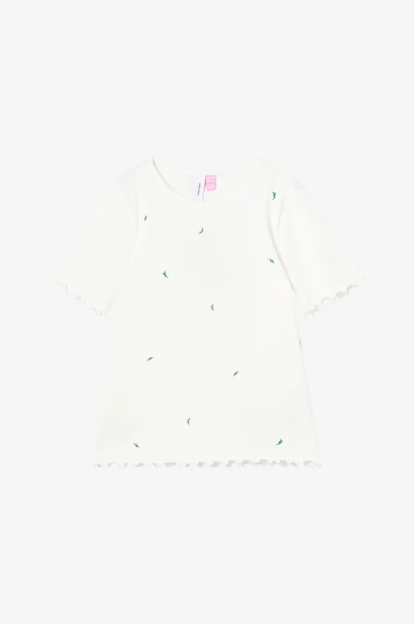 Vero Moda Girl Topp vmHelle Bloom Francis SS Top Jrs GI - Hvit