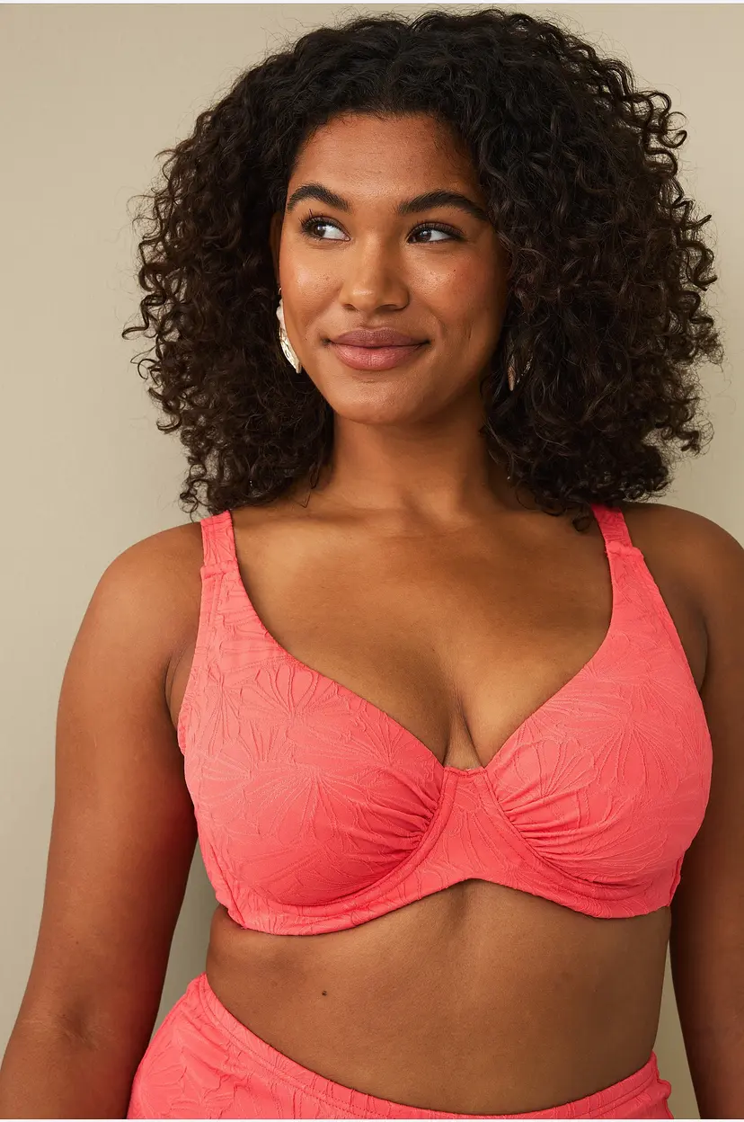 Ellos Plus collection Bikini-BH med strukturmønstre - Rosa