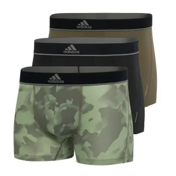 Adidas adidas 3P Sport Trunk Svart/Grønn polyester Small Herre