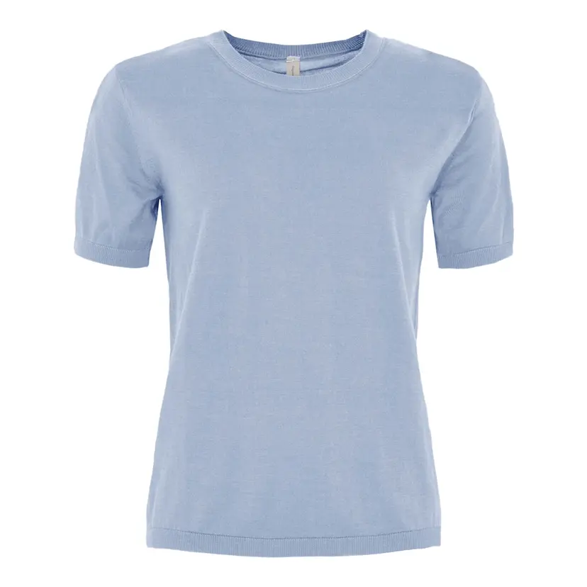 Skovhuus Skovhuus Kvinne Strikket T-shirt Light Blue L