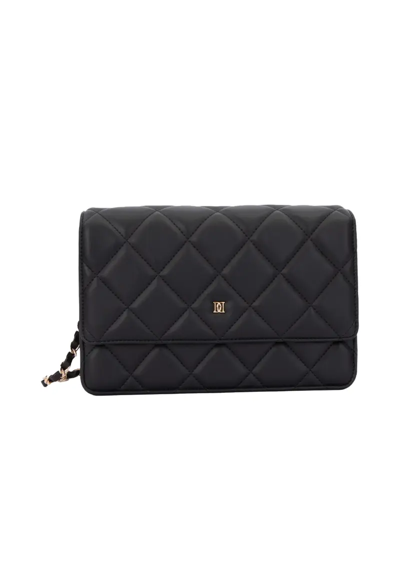 Dark Leather Quilted Bag Black