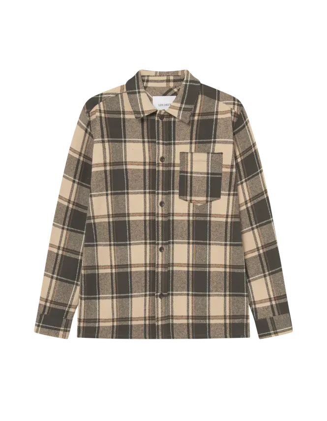 Les Deux Loan Check Twill Overshirt