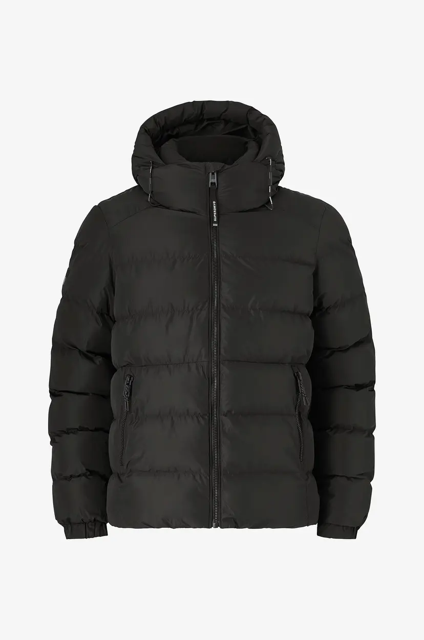 Superdry Jakke Hooded Sports Puffer Jacket - Svart