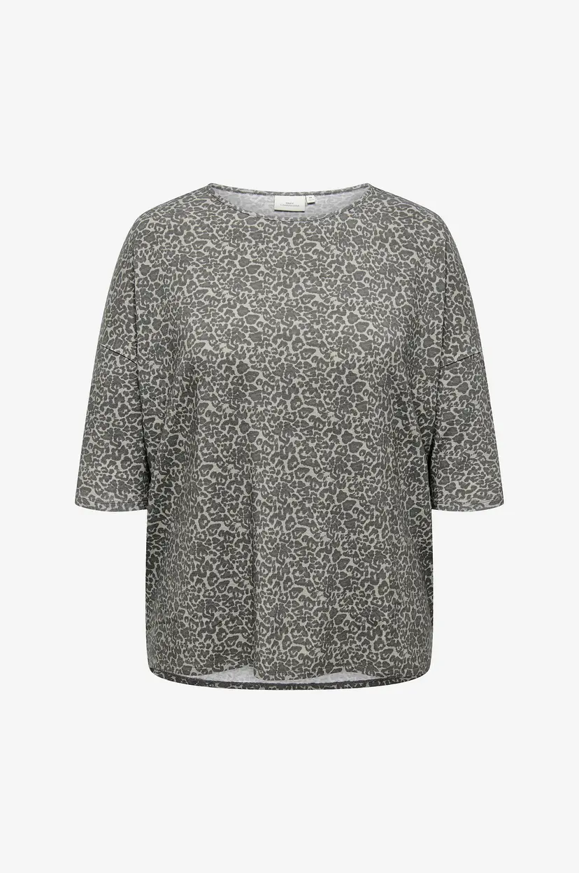 Only Carmakoma Topp carLarama 3/4 O-neck Top Jrs - Grå