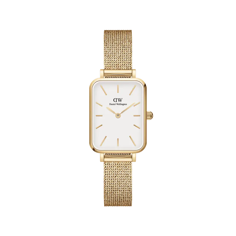 Daniel Wellington Gold 20x26mm Watch Quadro Pressed Evergold | DW