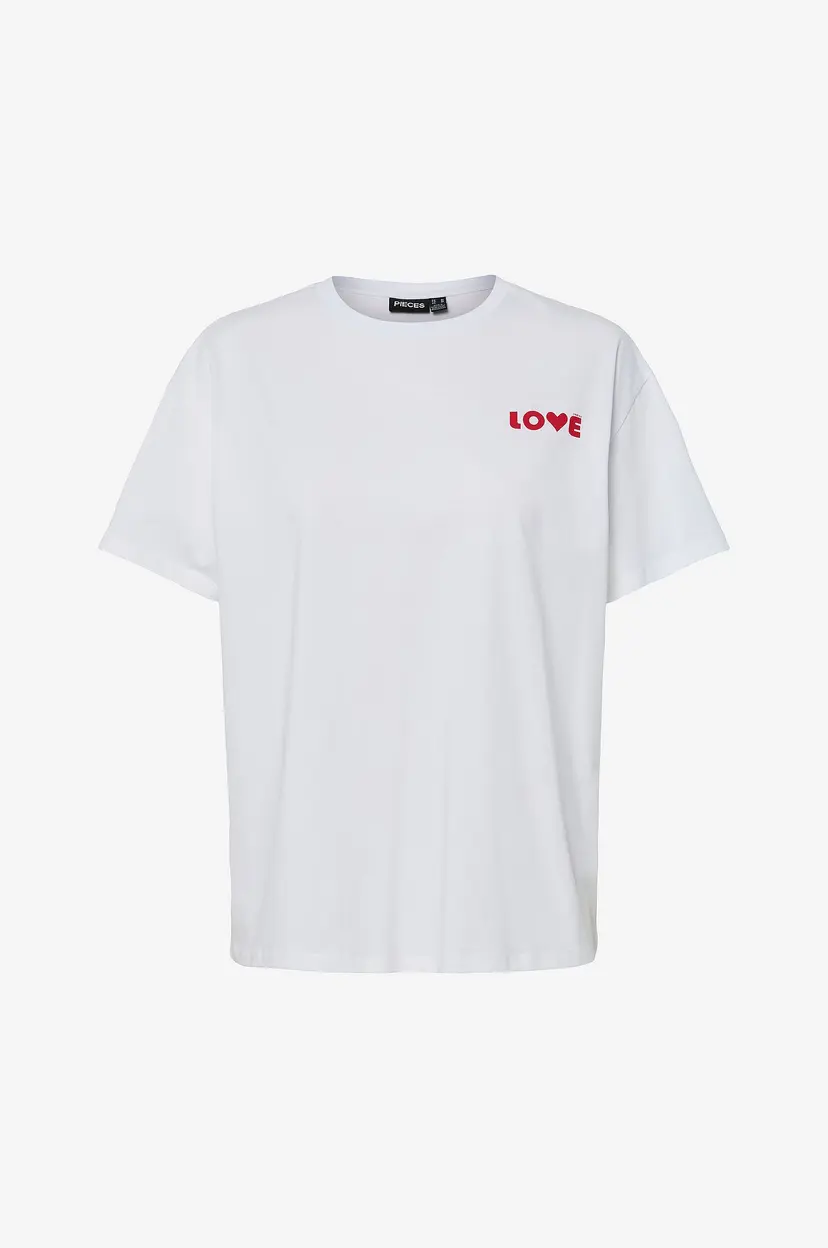 Pieces T-skjorte pcjIndle SS Printed Jrs BC - Hvit