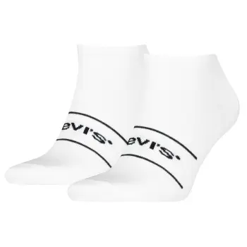 Levi's Levis Strømper 2P Organic Cotton Ankle Sock Hvit/Svart