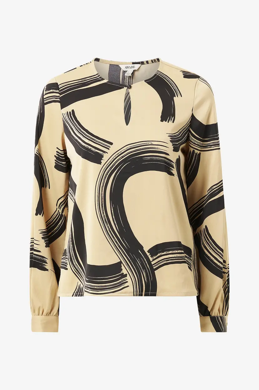 Vero Moda Bluse vmGusa LS O-neck Top - Natur
