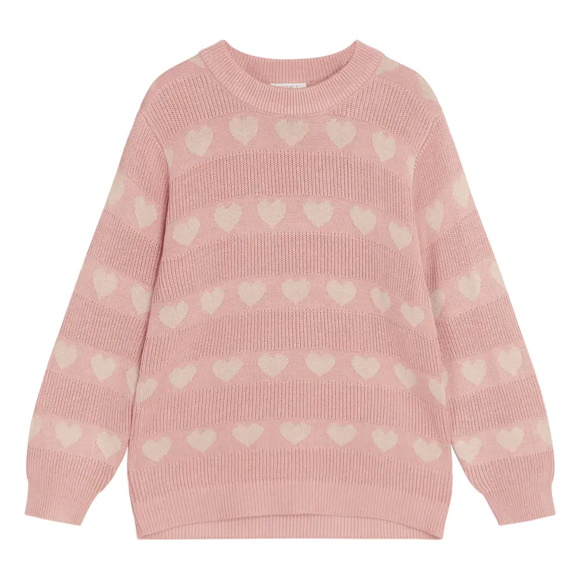 Hust and Claire Hust and Claire - Genser Bambus Pos Jacquard Knit Dusty Rose