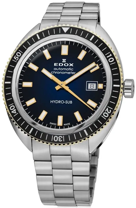 Edox Edox Herreklokke 80128-357JNM-BUDD Hydro-Sub Blå/Stål Ø42 mm