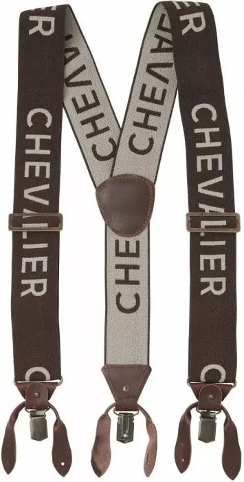 Chevalier Chevalier Logo Suspenders Brown