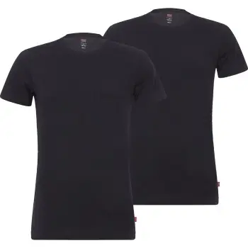 Levi's Levis 2P Base Crew Neck T-shirt Svart bomull Small Herre
