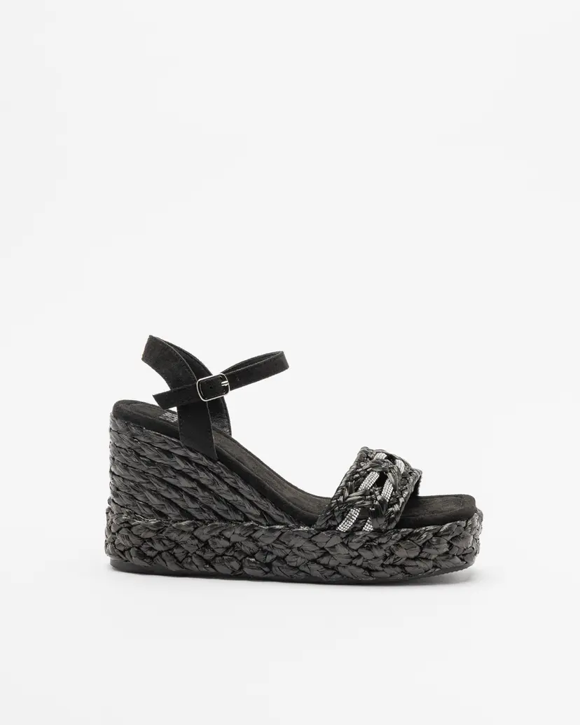 Gloss Gloss 028-J11 Black Wedge sandals