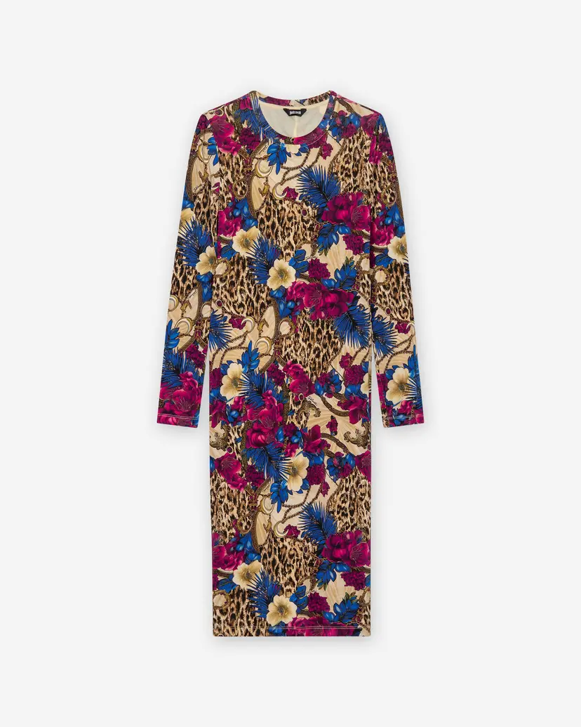 Just Cavalli Just Cavalli Midi Slim Multicolour Dress