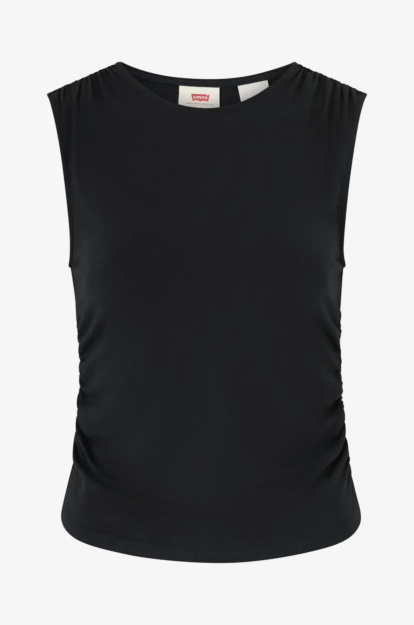 Levi's Topp Crystal Ruched - Svart