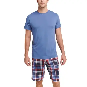 Jockey Jockey Night And Day Pyjama Short Sleeve Marine/Rød Large Herre