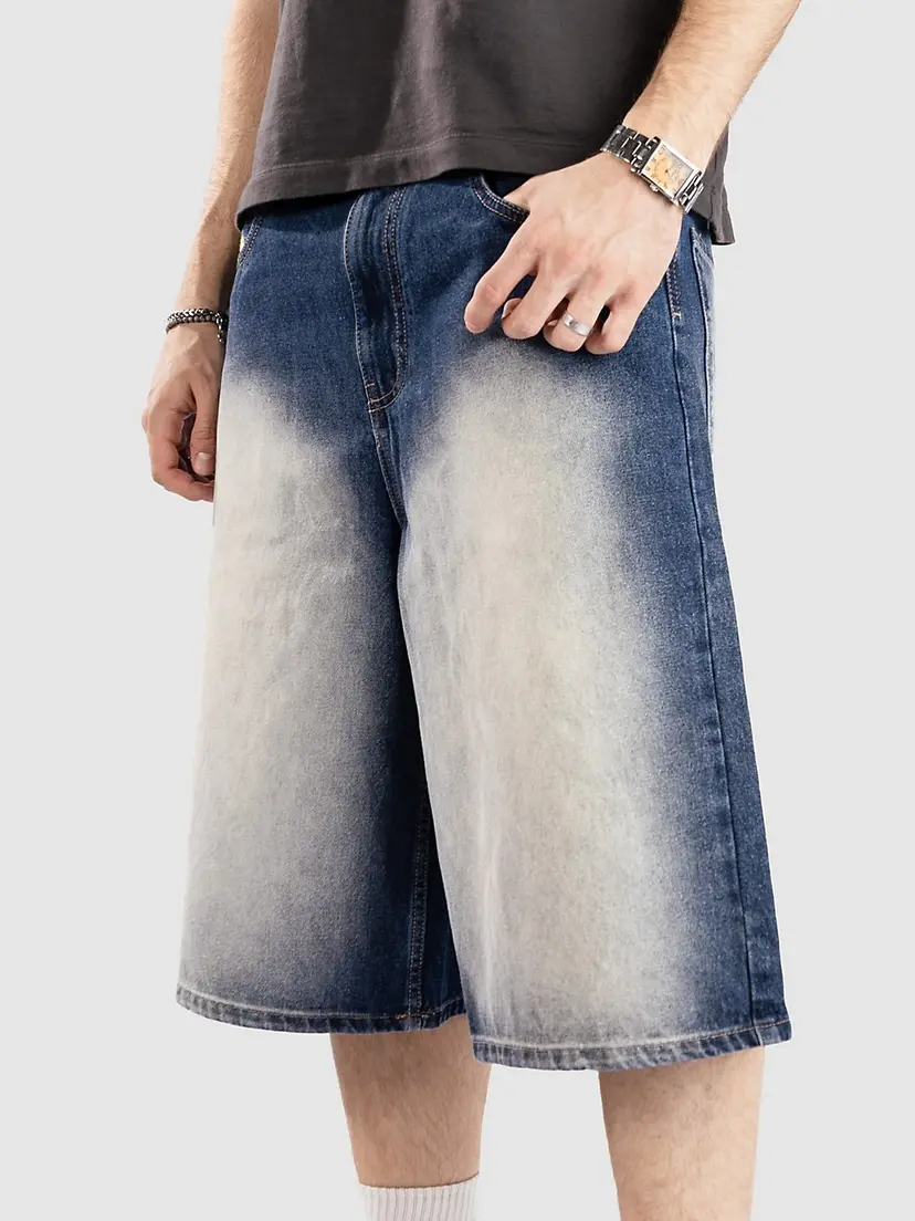 Empyre Empyre Ultra Loose Denim Shorts blå