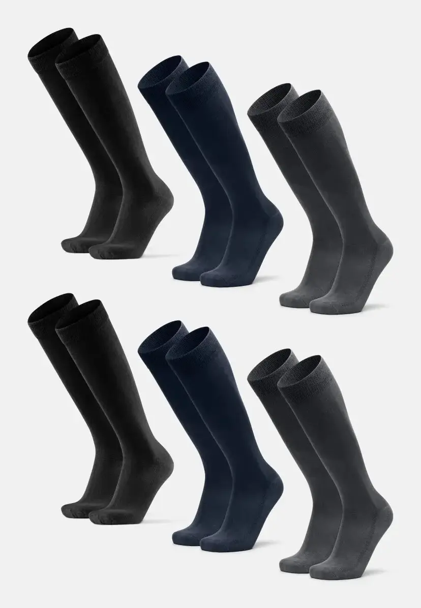 DANISH ENDURANCE DANISH ENDURANCE Bambu Knie-Høje Strømper, Sort | Grå | Navy Blå, 43-47