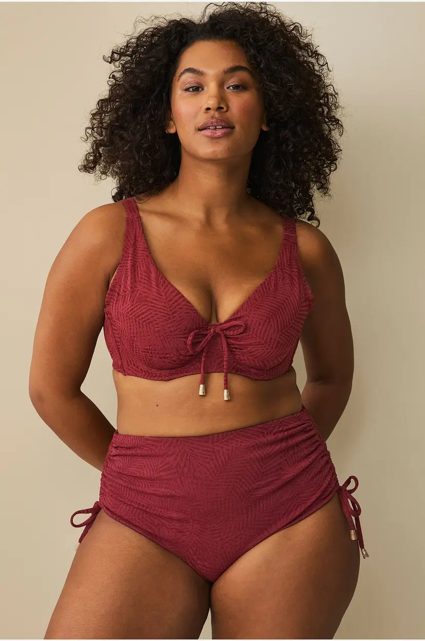 Ellos Plus collection Bikiniunderdeler med høy midje - Rød
