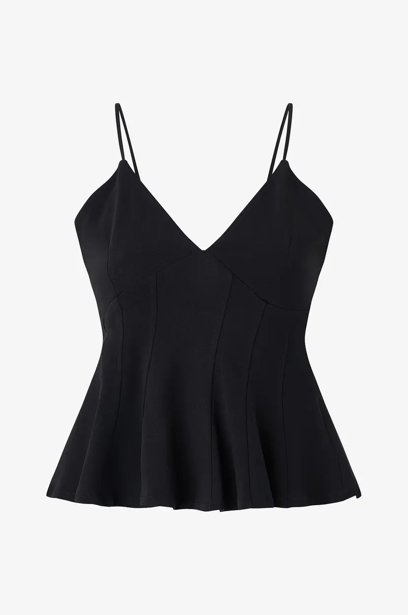 Gina Tricot Topp Peplum Singlet - Svart
