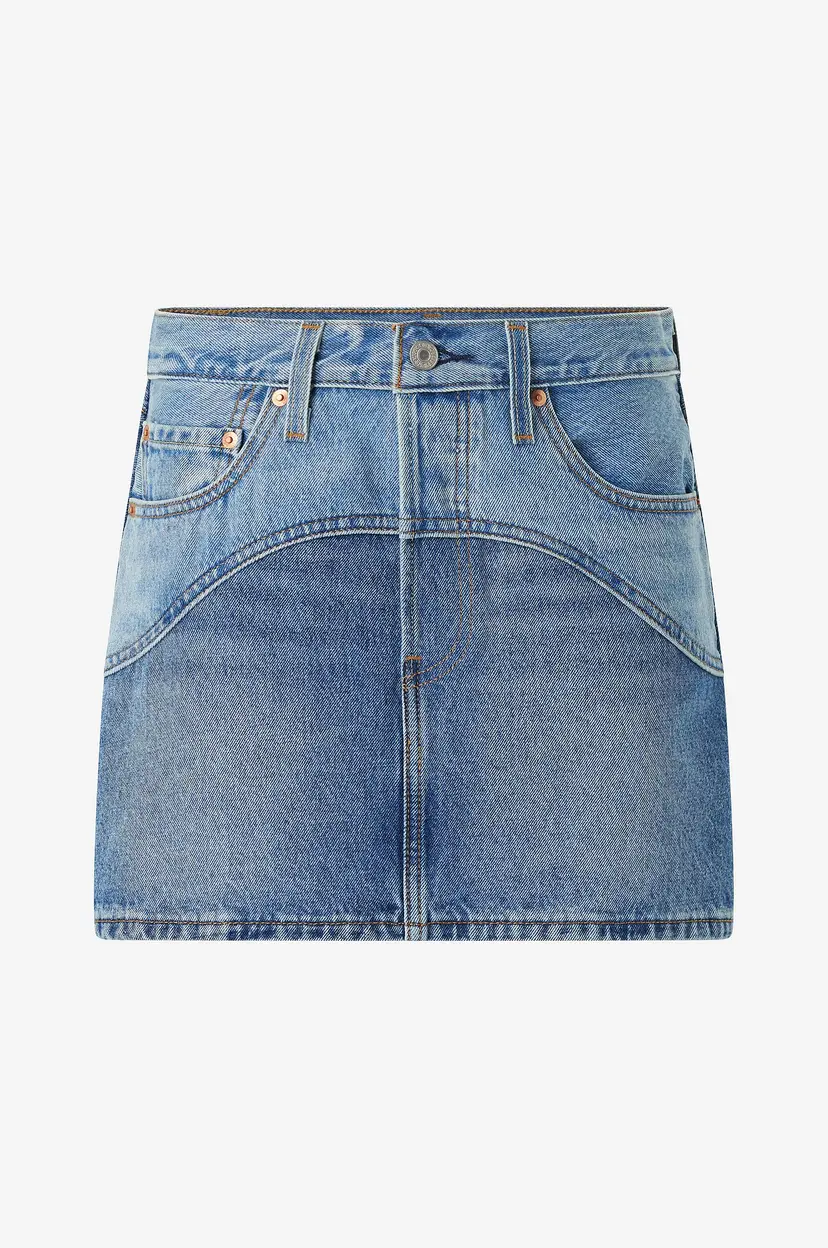 Levi's Denim skjørt Icon Skirt Western Yoke - Blå