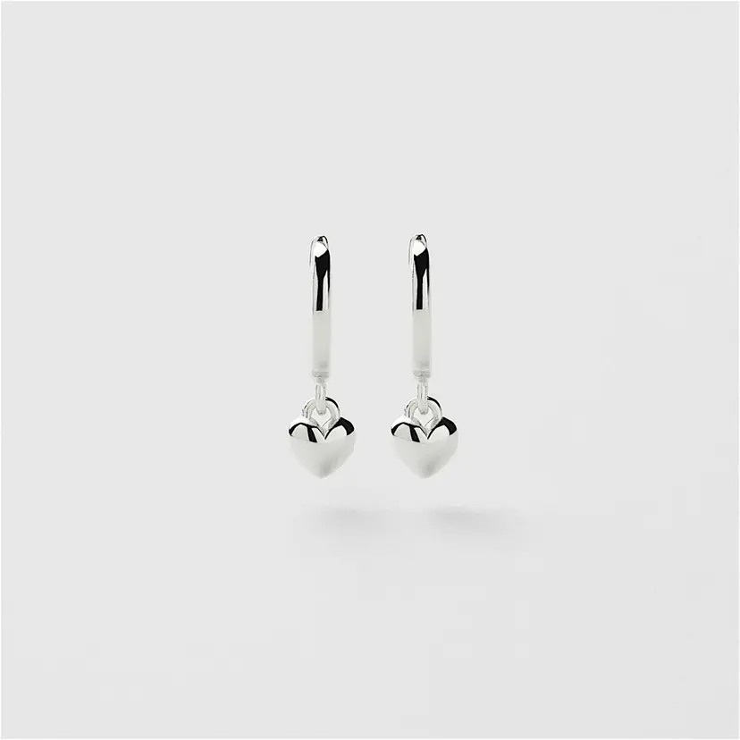 Safira Mini Puffy Heart Hoops