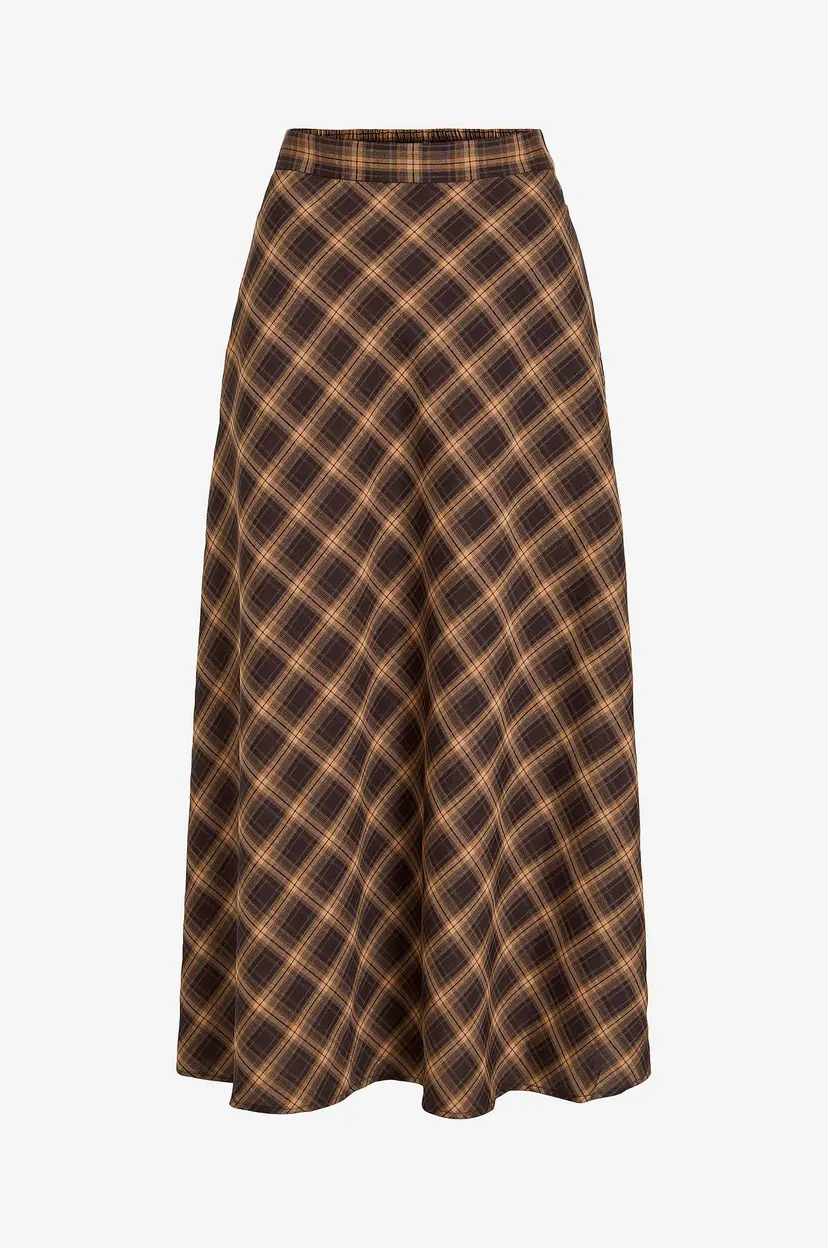 Vila Skjørt viLene Check Ankle - Brun