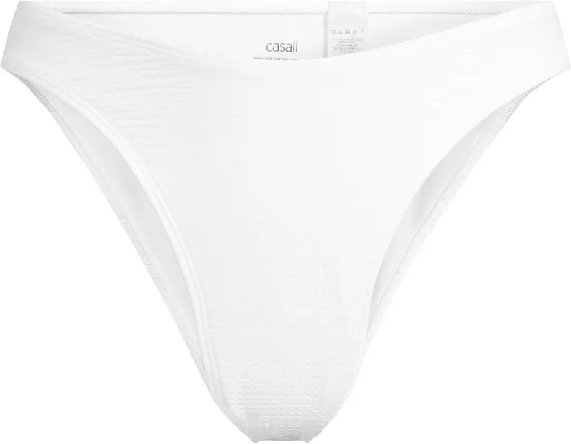 Casall Casall Women's Waffle High Leg Bikini Bottom White