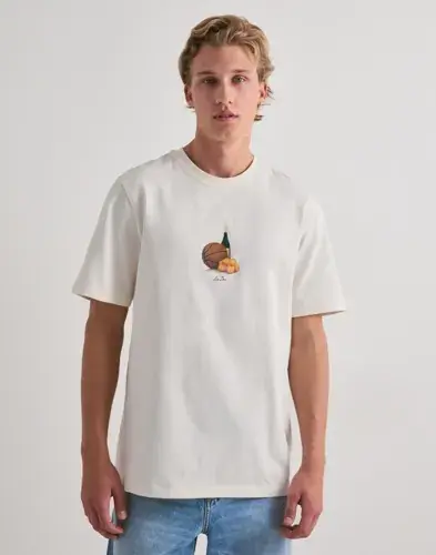 Les Deux Les Deux Lemons T-shirt T-skjorte med trykk Hvit