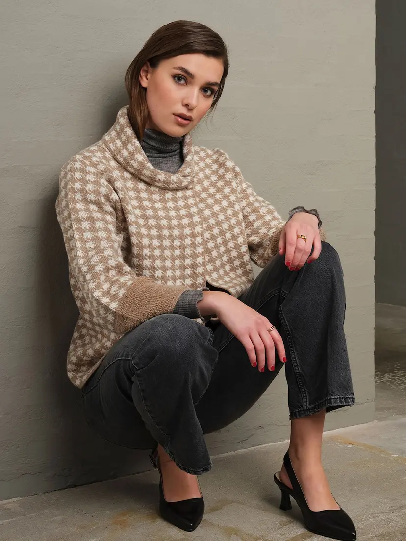 Skovhuus Skovhuus Kvinne Strikket Cardigan Camel Beige XXL