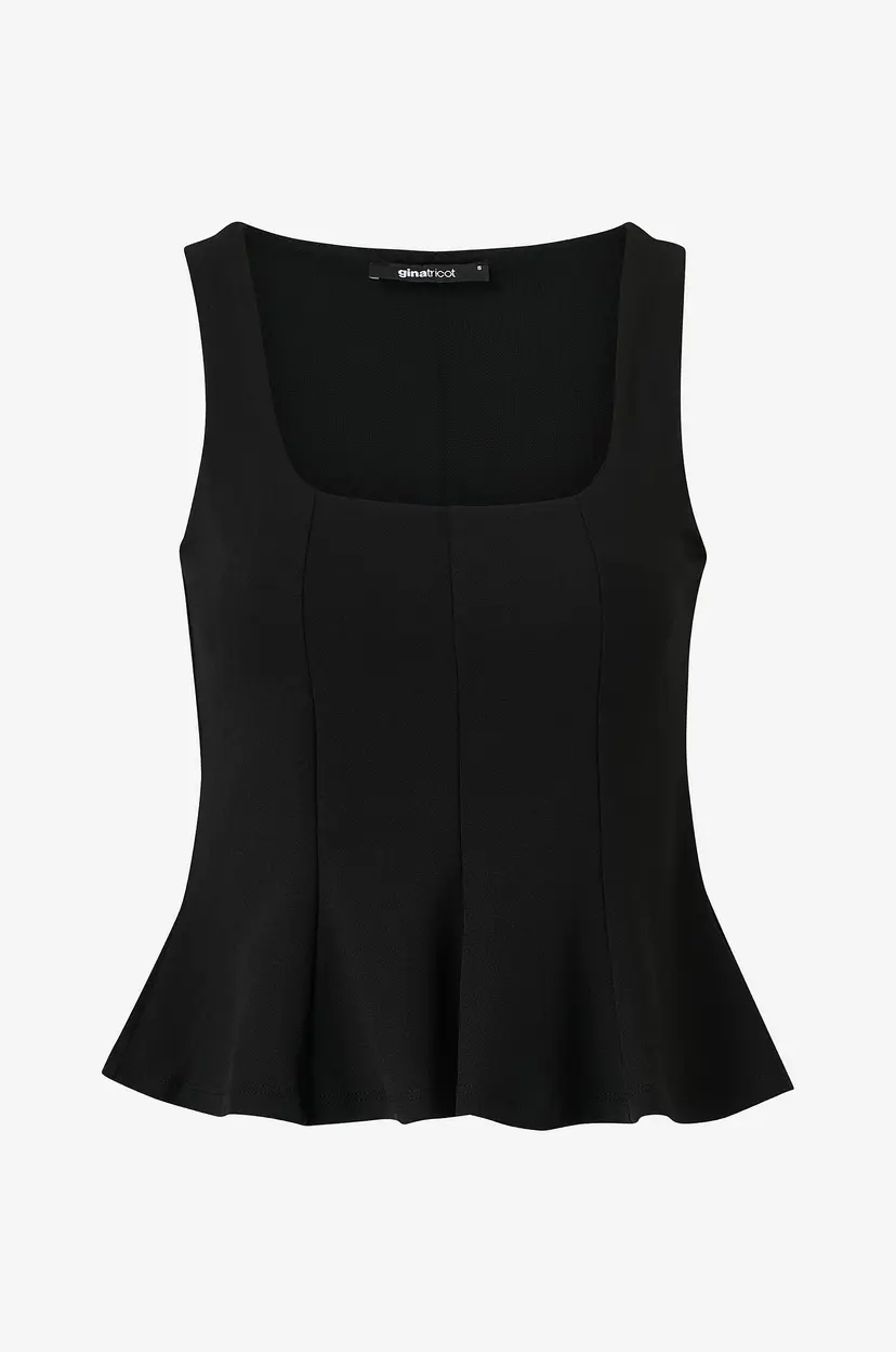 Gina Tricot Topp Peplum - Svart