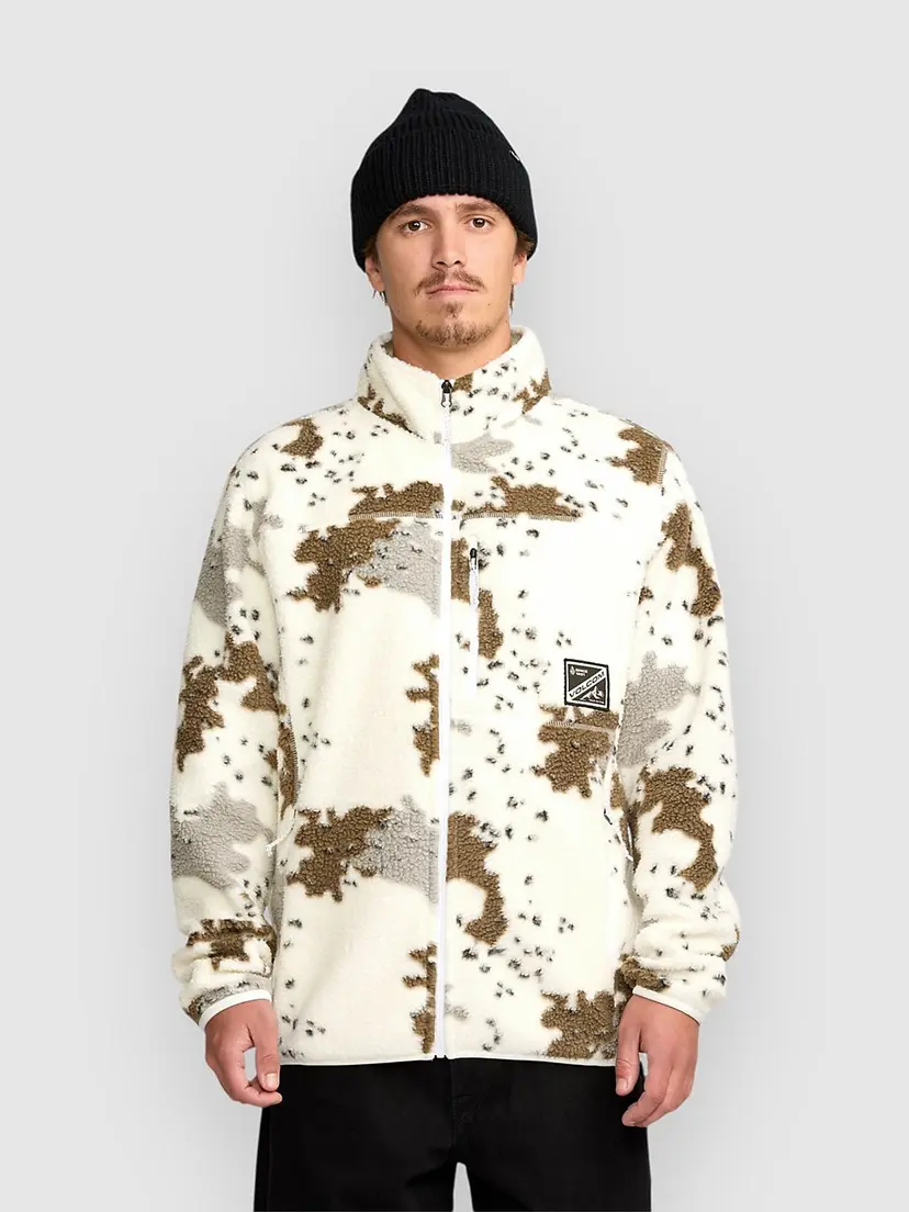Volcom Volcom Nelson Sherpa Full Hettegenser med glidelås hvit