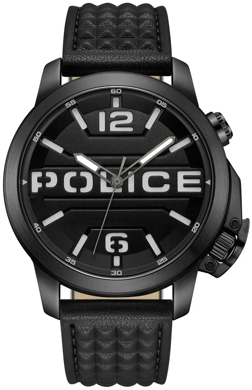 Police Police Herreklokke PEWJD0021701 Automated Sort/Lær Ø44 mm
