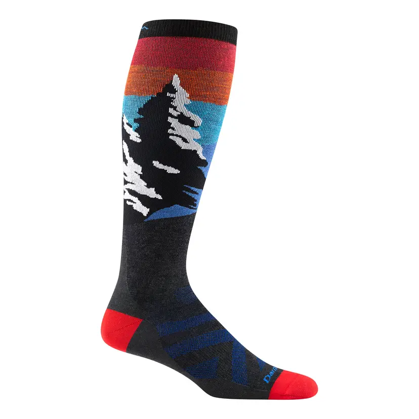 Darn Tough Darn Tough Men's Solstice Over-The-Calf Lightweight Ski & Snowboard Sock Charcoal