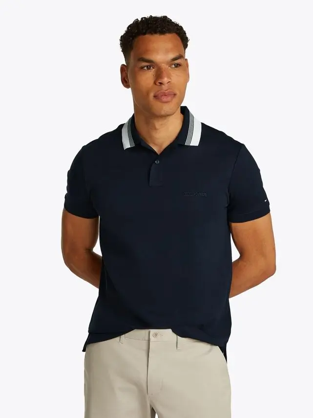 Tommy Hilfiger INTERLOCK COLLAR DETAIL REG POLO