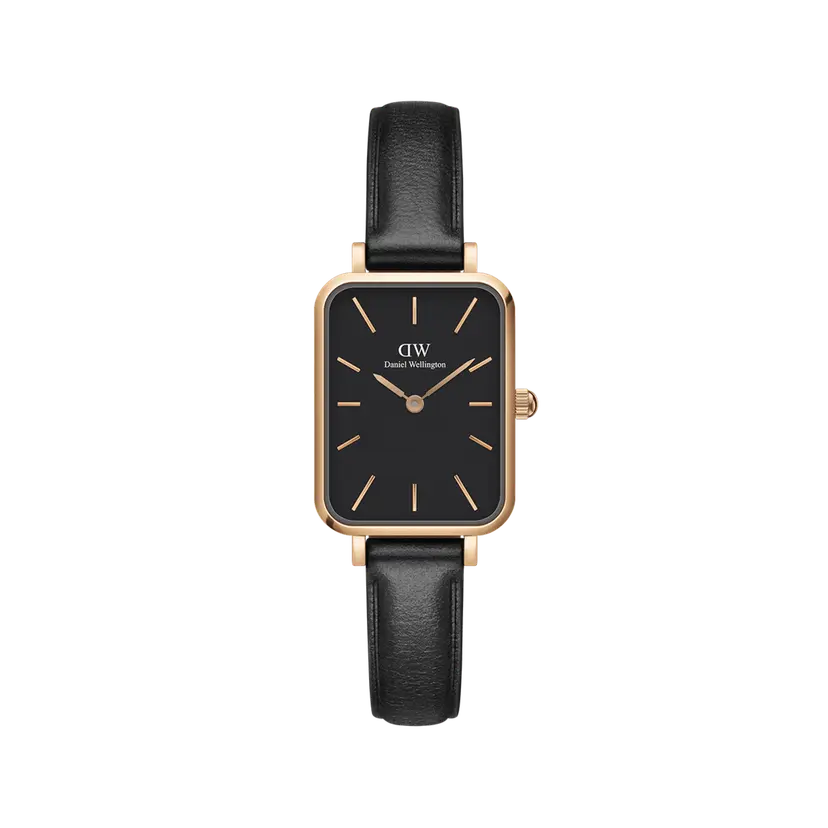 Daniel Wellington Rose Gold 20x26mm Watch Quadro Pressed Sheffield Black | DW