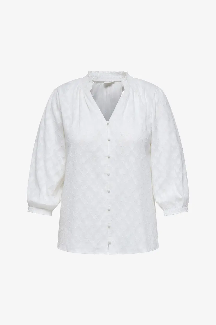 Only Carmakoma Bluse carKayana 3/4 Shirt - Hvit