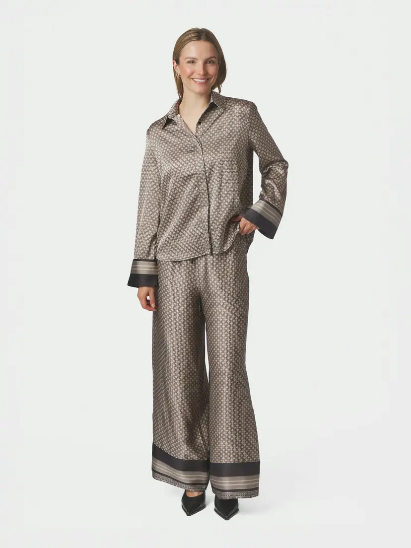 Neo Noir Sora Pattern Pants Beige - XS
