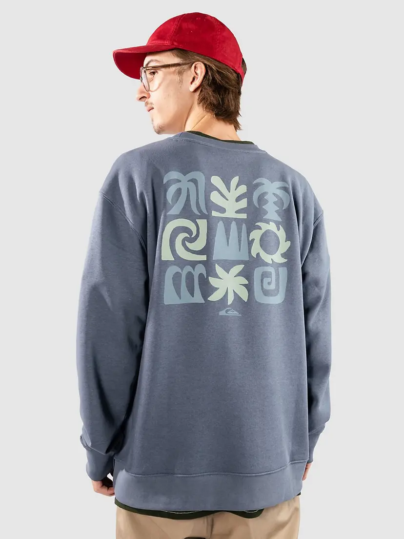 Quiksilver Quiksilver Salt Water Graphic Crew Genser blå