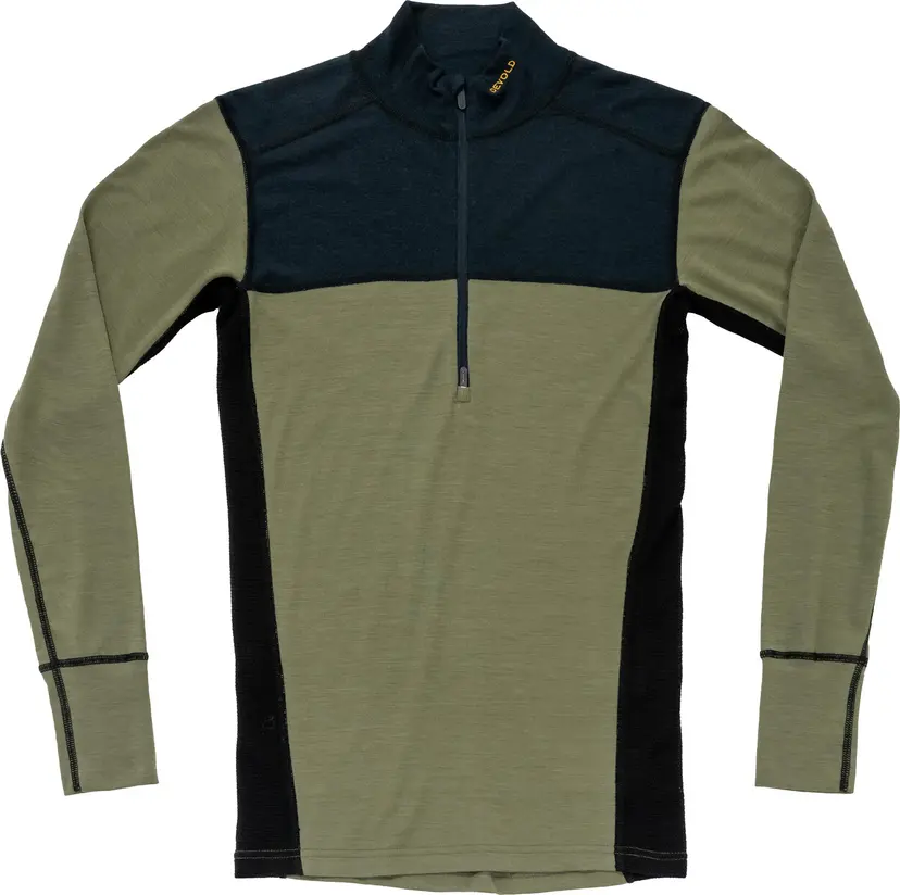 Devold Devold Men's Lauparen Merino 190 Zip Neck Ink/Lichen/Black